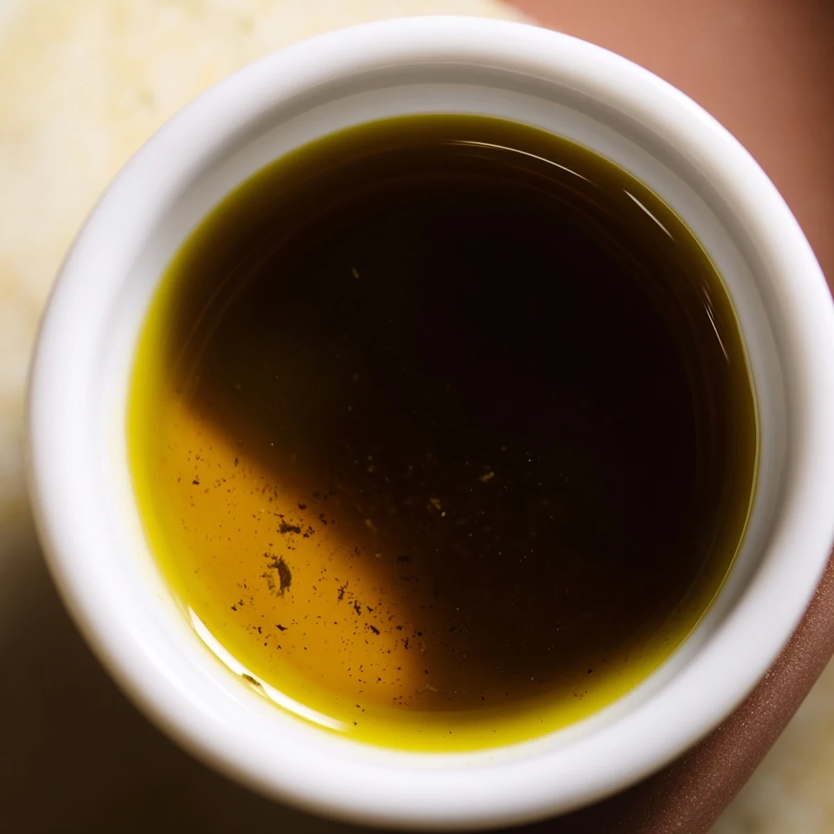 Simple Honey Vinaigrette Salad Dressing: a smooth, golden, emulsified dressing ready to drizzle over a fresh salad.