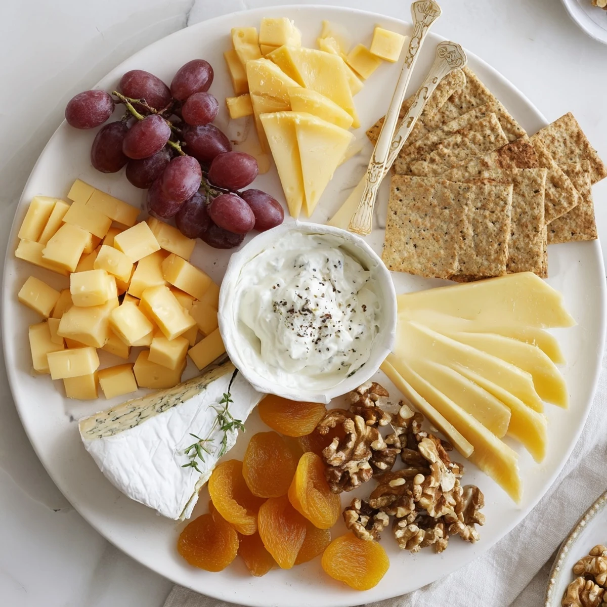 Elegant Celtic Cross Cheese Platter: a delicious mix of cheeses with grapes, perfect for entertaining.