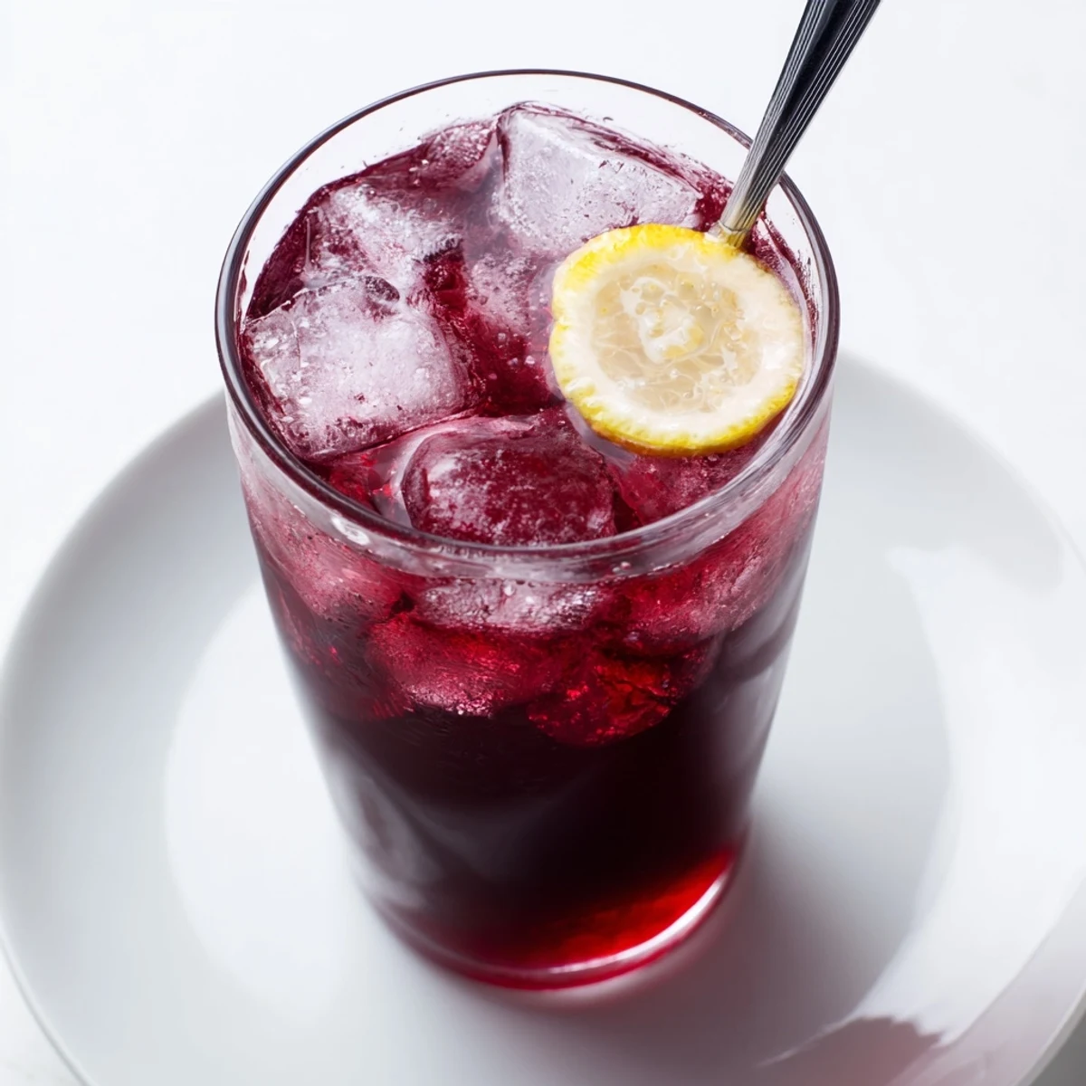 A vibrant Sleepy Girl Mocktail with a lemon wheel garnish, ready for a restful night.