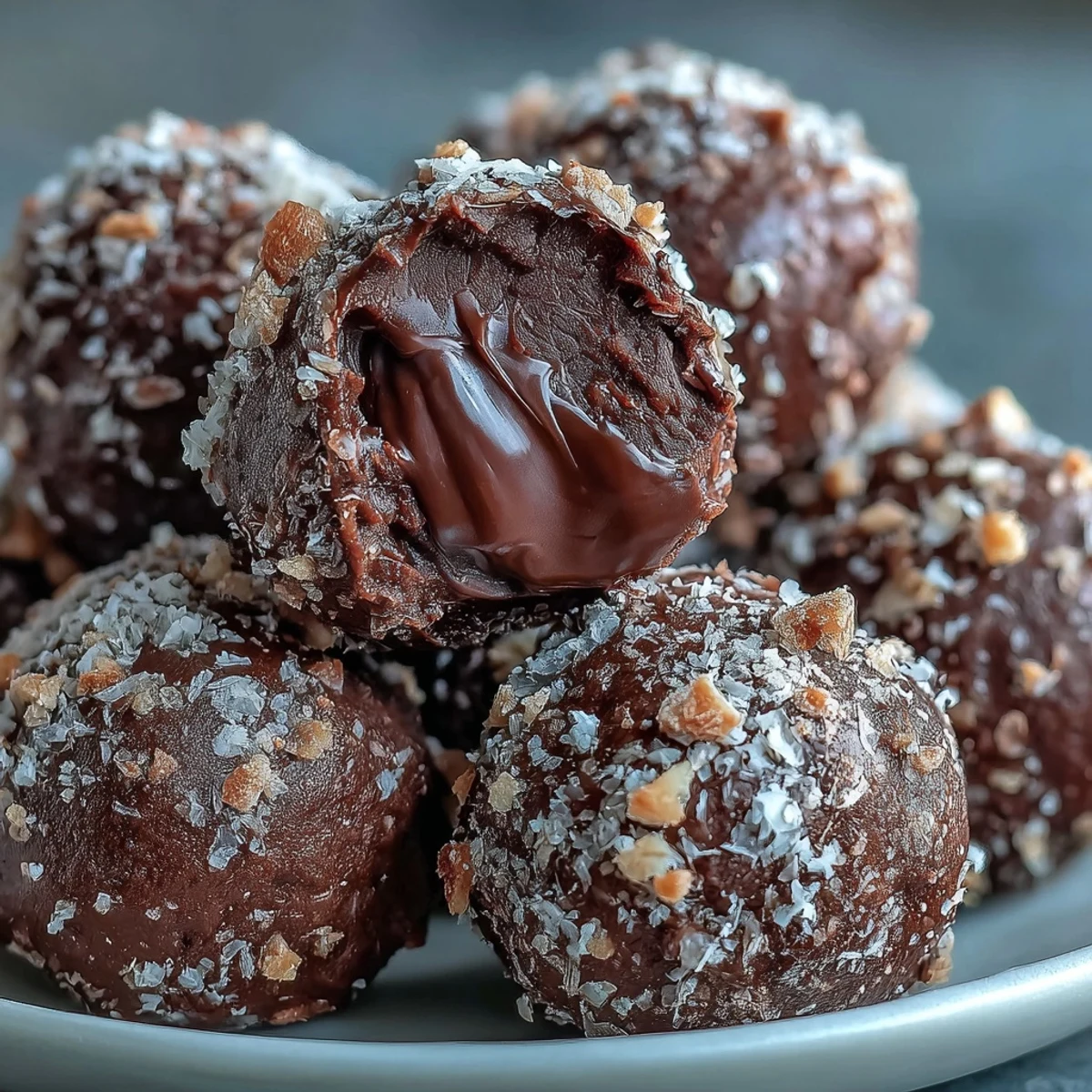 Melt-in-your-mouth chocolate truffles paired with a glass of red wine on a rustic wooden table, perfect for an elegant dessert platter.