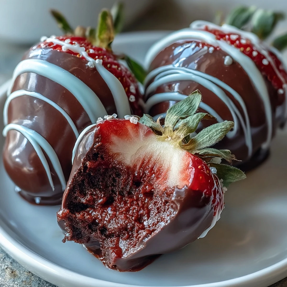 Handheld chocolate-covered strawberries with crunchy toppings, perfect for a romantic Valentine's Day treat or homemade gift.