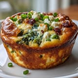 Fluffy Spring Frittata Muffins with vibrant greens, perfect light, healthy meal.