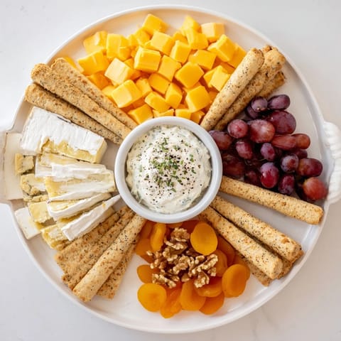 The Celtic Cross Cheese Platter features Brie, cheddar, and blue cheese, a stunning appetizer display.