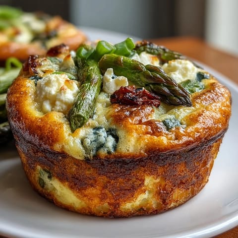 Golden Spring Frittata Muffins bursting with colorful spring vegetables, ready for breakfast.