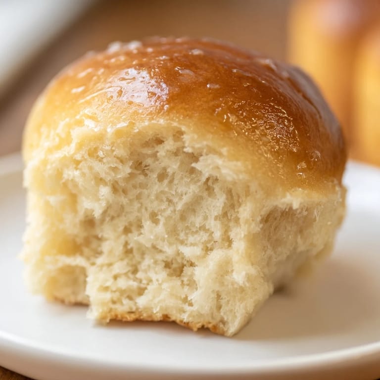 These beautiful homemade golden dinner rolls are pictured, boasting a delightful, buttery, oven-fresh sheen.