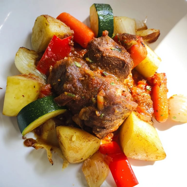 Aromatic Jordanian Zarb, with hints of cumin and coriander, offers flavorful, fall-off-the-bone lamb and tender vegetables.
