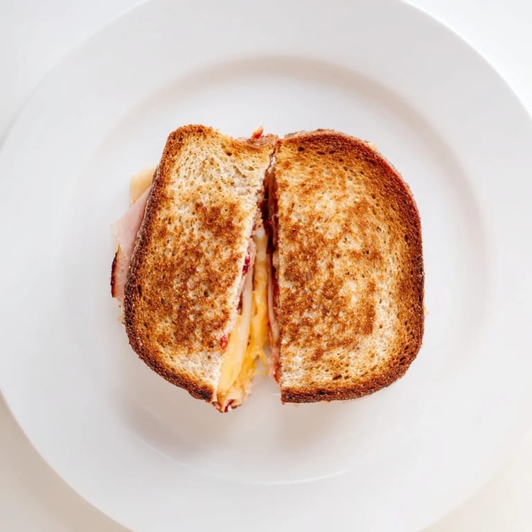 Smoked Turkey Grilled Cheese on toasted sourdough, featuring a tangy cranberry spread and melted cheddar.