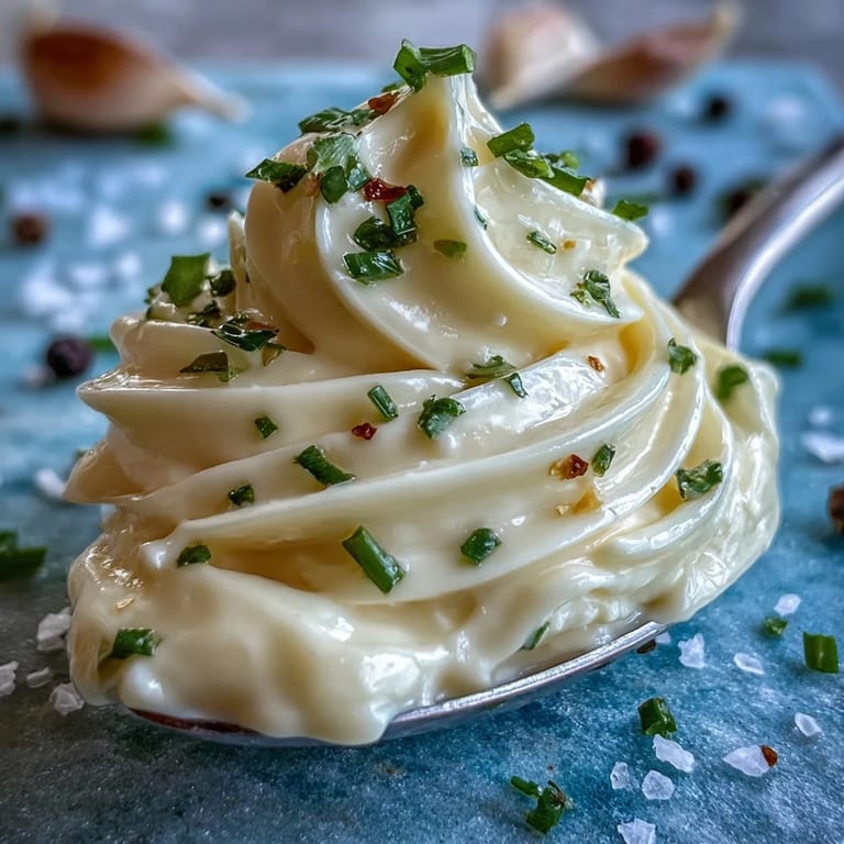 Velvety aioli with fresh garlic, ideal for dipping crispy vegetables or grilled shrimp.  