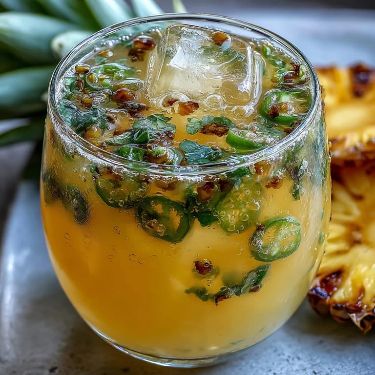 Refreshing Pineapple Jalapeño Agua Fresca, ideal for a cool, sweet, and spicy beverage.