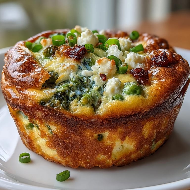 Fluffy Spring Frittata Muffins with vibrant greens, perfect light, healthy meal.
