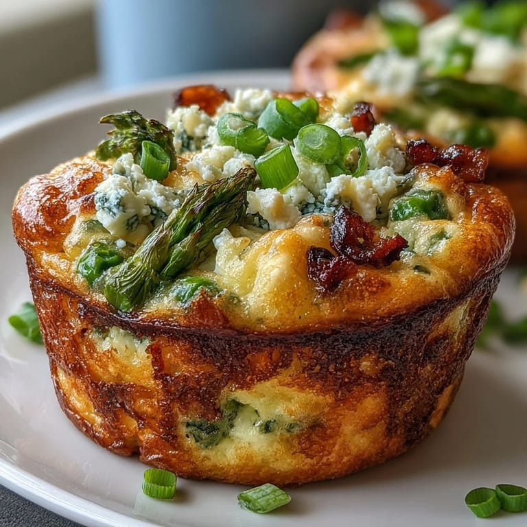 Enjoy these savory Spring Frittata Muffins, imagine them fresh from the oven.