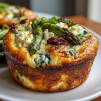 Golden Spring Frittata Muffins bursting with colorful spring vegetables, ready for breakfast.